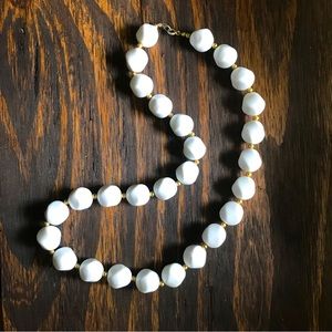 White and Gold Chunky Statement Necklace